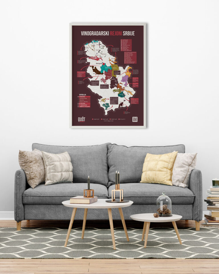 Gu&scaron;t Mapa - Vinogradarski Rejoni Srbije