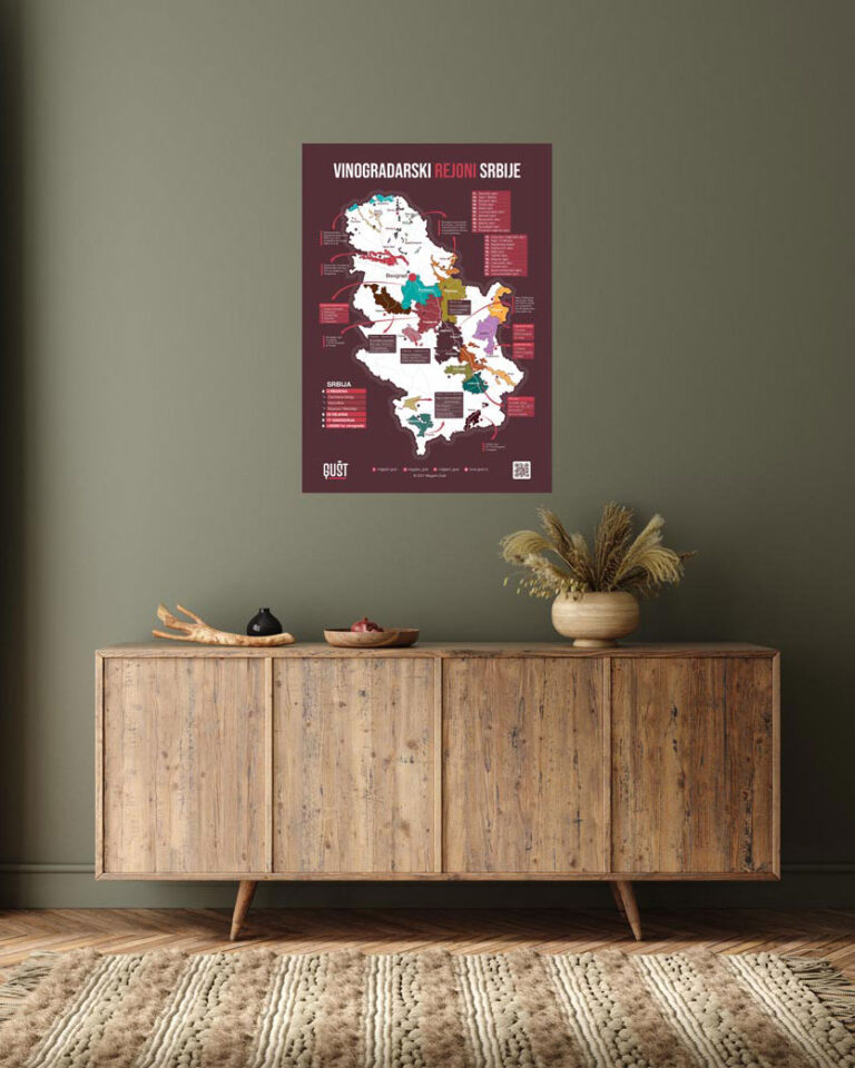 Gu&scaron;t Mapa - Vinogradarski Rejoni Srbije