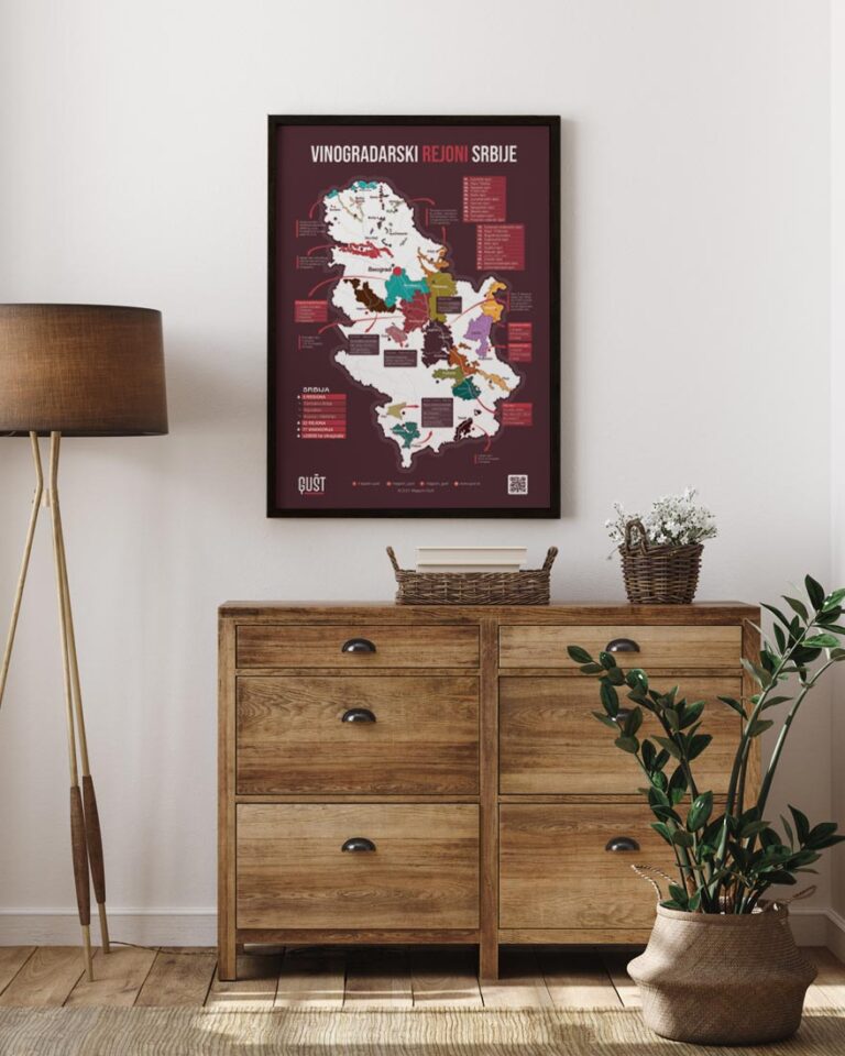 Gu&scaron;t Mapa - Vinogradarski Rejoni Srbije